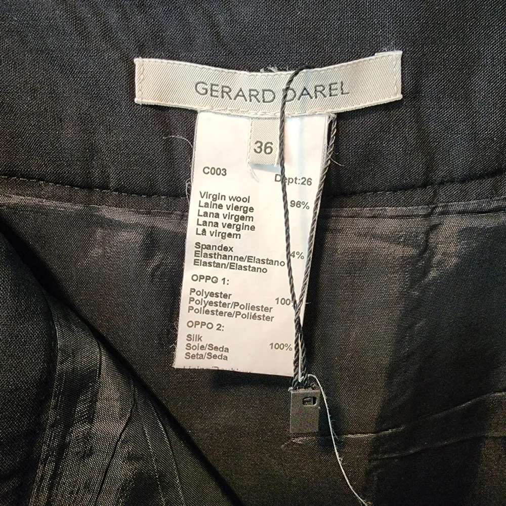 Gerard Darel Pleated Blade Panel Midi Wool Skirt - Picture 5 of 7